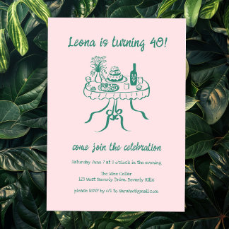 Whimsisches Niedlich Buffet Picnic Custom Geburtst Einladung