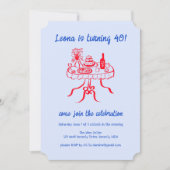 Whimsisches Niedlich Buffet Picnic Custom Geburtst Einladung (Vorderseite)