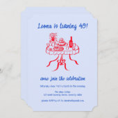 Whimsisches Niedlich Buffet Picnic Custom Geburtst Einladung (Vorne/Hinten)