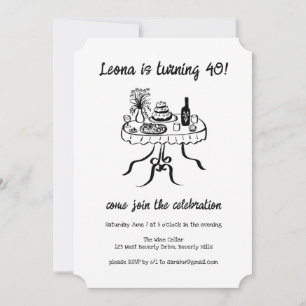 Whimsisches Niedlich Buffet Picnic Custom Geburtst Einladung