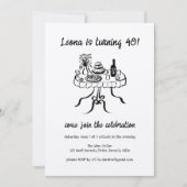 Whimsisches Niedlich Buffet Picnic Custom Geburtst Einladung (Vorderseite)