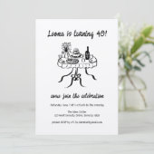 Whimsisches Niedlich Buffet Picnic Custom Geburtst Einladung (Stehend Vorderseite)