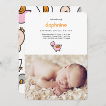 Whimsisches Niedlich Ducklings Foto Baby Girl Birt