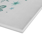 Whimsisches Niedlich Pink und Blauer Weihnachtsgel Schneidebrett (Ecke)