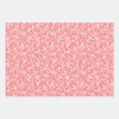 Whimsisches Niedlich rosa, weißes Bows Muster Girl Geschenkpapier Set (Vorderseite 3)