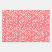 Whimsisches Niedlich rosa, weißes Bows Muster Girl Geschenkpapier Set (Vorderseite 2)