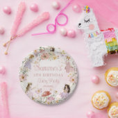 Whimsisches Niedliches Fairies Geburtstag Wildblum Pappteller (Party)