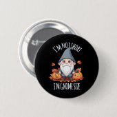Whimsisches Niedliches Gnome im Herbst Button (Vorne & Hinten)