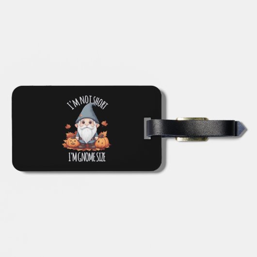Whimsisches Niedliches Gnome im Herbst Gepäckanhänger (Rückseite horizontal)