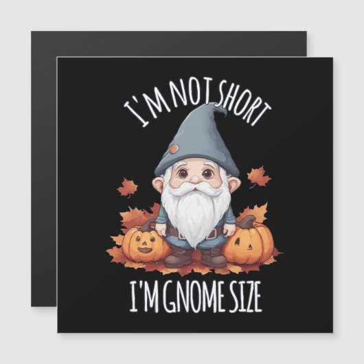 Whimsisches Niedliches Gnome im Herbst Magnetkarte (Vorne/Hinten)