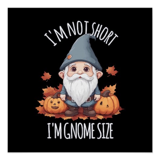 Whimsisches Niedliches Gnome im Herbst Poster (Vorderseite)