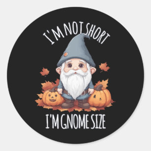 Whimsisches Niedliches Gnome im Herbst Runder Aufkleber