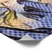 Whimsisches niedliches Herz bunt zeichnend Poster (Ecke)