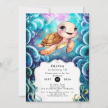 Whimsisches Niedliches Nautikschildkröte Geburtsta