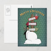Whimsisches, niedliches Pinguindesign Postkarte (Vorne/Hinten)