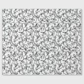 Whimsisches Niedliches Schwarz-weiß Bows Muster Gi Geschenkpapier (Flach)