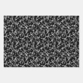 Whimsisches Niedliches Schwarz-weiß Bows Muster Gi Geschenkpapier Set (Vorderseite 2)