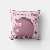 Whimsisches niedliches Wildschwein personalisierte Kissen (Vorderseite)