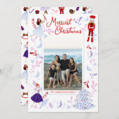 Whimsisches Nutcracker Weihnachtsgebäck Foto Feiertagskarte (Vorne/Hinten)