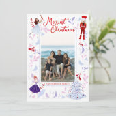 Whimsisches Nutcracker Weihnachtsgebäck Foto Feiertagskarte (Stehend Vorderseite)