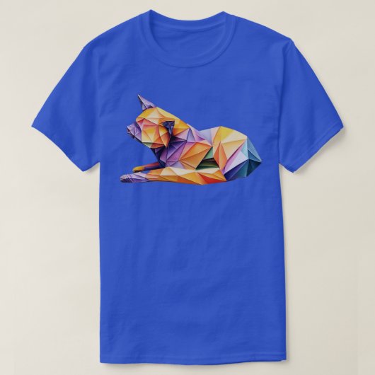 Whimsisches Origami Cat1 T-Shirt (Design vorne)
