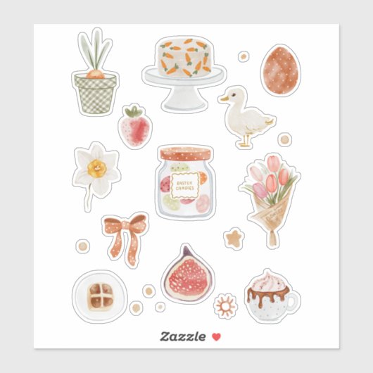 Whimsisches Ostersymbol Aufkleber (Blatt)