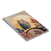 Whimsisches Owl Herbst Moon Notebook Notizblock (Rechte Seite)