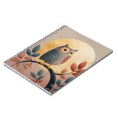 Whimsisches Owl Herbst Moon Notebook Notizblock (Linke Seite)