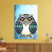Whimsisches Owl Leinwanddruck (Insitu (Wohnzimmer))