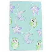 Whimsisches Owl Mittlere Geschenktüte (Vorderseite)