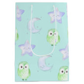 Whimsisches Owl Mittlere Geschenktüte (Rückseite)