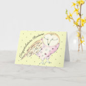 Whimsisches Owl Personalisiert Karte (Gelbe Blume)