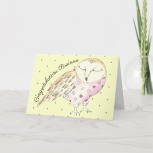 Whimsisches Owl Personalisiert Karte