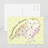 Whimsisches Owl Personalisiert Postkarte (Vorne/Hinten)