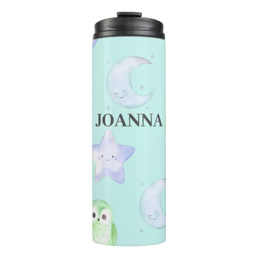 Whimsisches Owl Thermosbecher (Vorderseite)