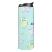 Whimsisches Owl Thermosbecher (Nach links gedreht)