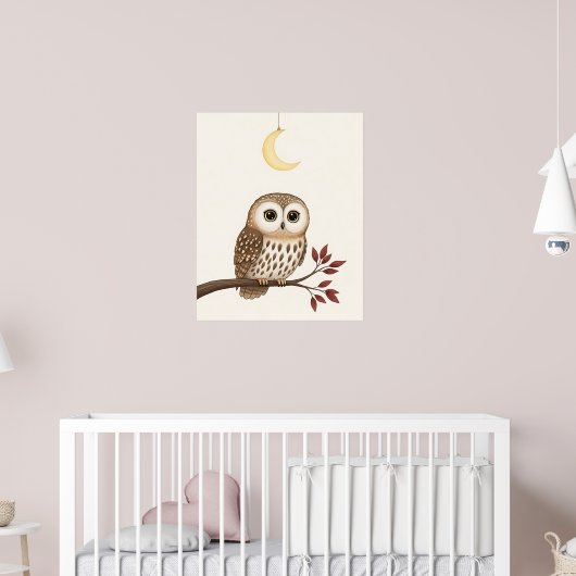 Whimsisches Owl Woodland Kinderzimmer Poster (Kinderzimmer 2)
