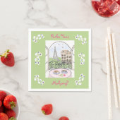 Whimsisches Paris und Eiffel Tower Mahjong-Unterha Serviette (Beispiel)