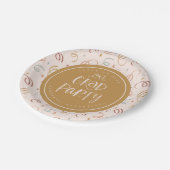 Whimsisches Party mit farbenfroher Confetti Grad Pappteller (Schrägansicht)