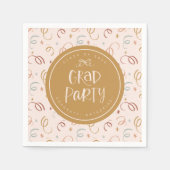 Whimsisches Party mit farbenfroher Confetti Grad Serviette (Vorderseite)