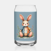 Whimsisches Patchwork Bunny Cottagecore Holz Dosenglas (Vorderseite)