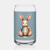 Whimsisches Patchwork Bunny Cottagecore Holz Dosenglas (Rückseite)