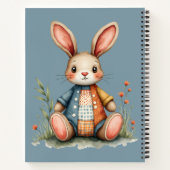 Whimsisches Patchwork Bunny Cottagecore Holz Notizblock (Rückseite)