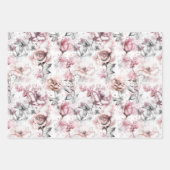 Whimsisches Peony und Rose Geschenkpapier Set (Vorderseite)