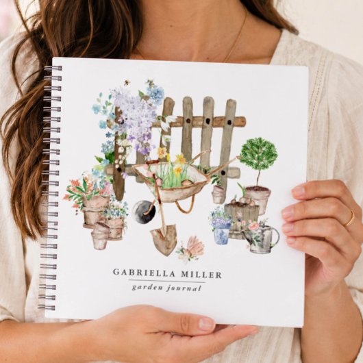 Whimsisches Personalisiert Gartenblatt Notizblock