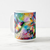 Whimsisches Personalisierter Hummingbird Kaffeetasse (Vorderseite Links)