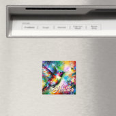 Whimsisches Personalisierter Hummingbird Magnet (In Situ (Geschirrspüler))