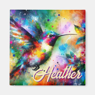 Whimsisches Personalisierter Hummingbird Magnet