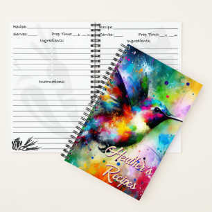 Whimsisches Personalisierter Hummingbird Notizblock