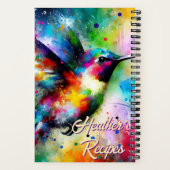 Whimsisches Personalisierter Hummingbird Notizblock (Rückseite)